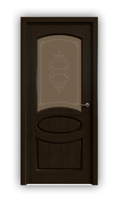 Дверь Classic 715, цвет венге, остекленная