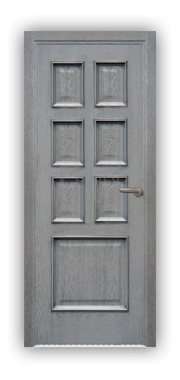 Дверь Velmi 09-109, цвет серая патина, глухая - фото 1