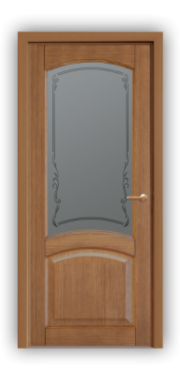 Дверь Neoclassic 820, дуб светлый, остекленная - фото 1