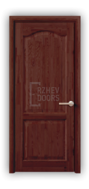 Дверь из массива сосны ECO 4224, покрытие - темно-коричневый лак, глухая - фото 1