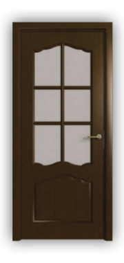 Дверь Classic 111, с решеткой, цвет дуб тон 46 - фото 1