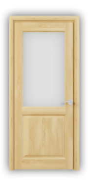Дверь из массива сосны ECO 4210, без покрытия, остекленная - фото 1
