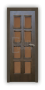Дверь Velmi 10-144, цвет дуб тон 44, остекленная - превью фото 1