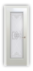 Дверь Velmi 04-603, цвет белая эмаль, остекленная