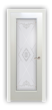 Дверь Velmi 04-603, цвет белая эмаль, остекленная - фото 1