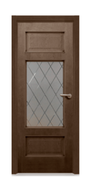 Дверь Velmi 03-144, цвет дуб тон 44, остекленная - фото 1