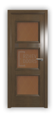 Дверь Velmi 06-144, цвет дуб тон 44, остекленная - фото 1