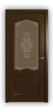 Дверь Classic 111, цвет дуб тон 46, остекленная - фото 1