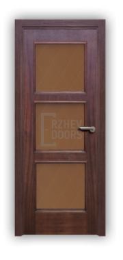 Дверь Velmi 06-221, цвет сапели, остекленная - фото 1