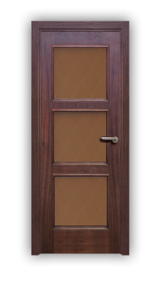 Дверь Velmi 06-221, цвет сапели, остекленная