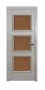 Дверь Velmi 06-701, цвет патина белая с золотом, остекленная - превью фото 1