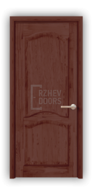 Дверь из массива сосны ECO 4234, покрытие темно-коричневый лак, глухая - фото 1