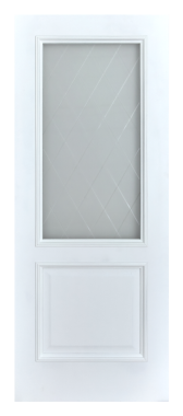 Дверь Velmi 01-603, цвет эмаль белая, остекленная - фото 2