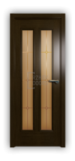 Дверь Velmi 05-146, цвет дуб тон 46, остекленная