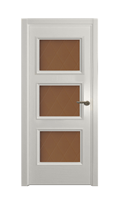   Дверь Velmi 06-603, цвет белая эмаль, остекленная