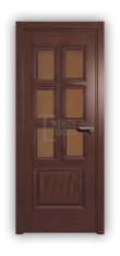 Дверь Velmi 09-221, цвет сапели, остекленная