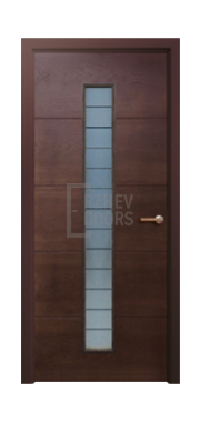 Дверь Scandi 061, цвет дуб коньячный, остекленная - фото 1