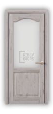Дверь из массива сосны ECO 4222, покрытие - воск белый, остекленная