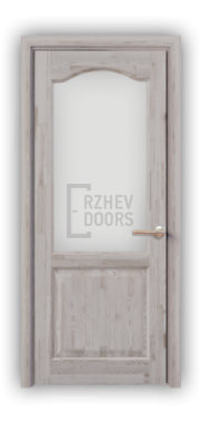 Дверь из массива сосны ECO 4222, покрытие - воск белый, остекленная - фото 1