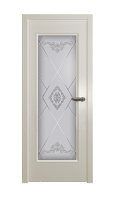 Дверь Velmi 04-102, цвет эмаль ваниль, остекленная