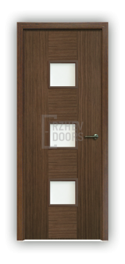 Дверь Standart 078, цвет орех, остекленная - фото 1