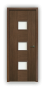 Дверь Standart 078, цвет орех, остекленная - превью фото 1