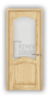 Дверь из массива сосны ECO 4230, без покрытия, остекленная - превью фото 1