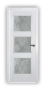 Дверь Velmi 06-709, цвет патина белая с серебром, остекленная - превью фото 1