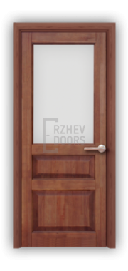 Дверь из массива сосны ECO 4313, покрытие - светло-коричневый лак, остекленная - фото 1