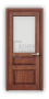 Дверь из массива сосны ECO 4313, покрытие - светло-коричневый лак, остекленная - превью фото 1