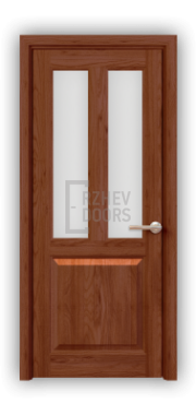 Дверь из массива сосны ECO 4323, покрытие - светло-коричневый лак, остекленная - фото 1