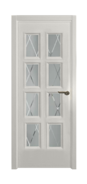 Дверь Velmi 10-603, цвет белая эмаль, остекленная - фото 1