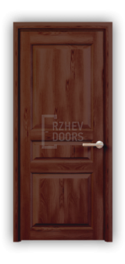 Дверь из массива сосны ECO 4314, покрытие - темно-коричневый лак, глухая - фото 1