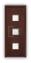 Дверь Standart 070, цвет сапели, остекленная - превью фото 1