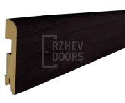 Baseboard, color Black oak - фото 1
