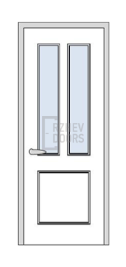 Дверь Velmi 08-104, цвет антрацит, остекленная - фото 1