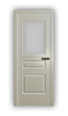 Дверь Velmi 02-102, цвет эмаль ваниль, остекленная
